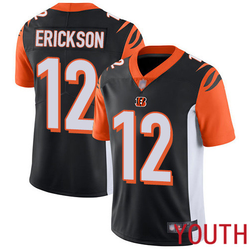 Cincinnati Bengals Limited Black Youth Alex Erickson Home Jersey NFL Footballl #12 Vapor Untouchable->cincinnati bengals->NFL Jersey